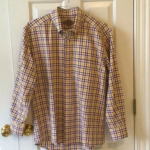Bills Khaki button down causal cotton shirt size LARGE
